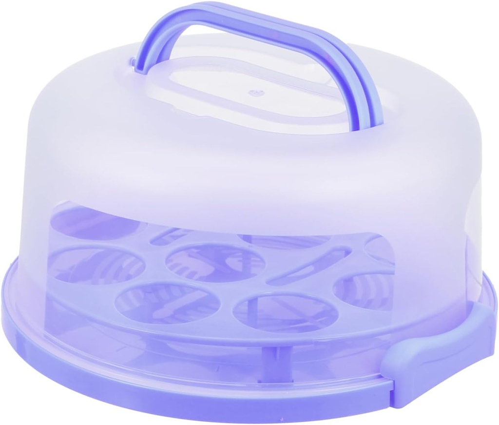 Buckle Design Cake Carrier Plastic Travel Container Large Food Storage Cake Box