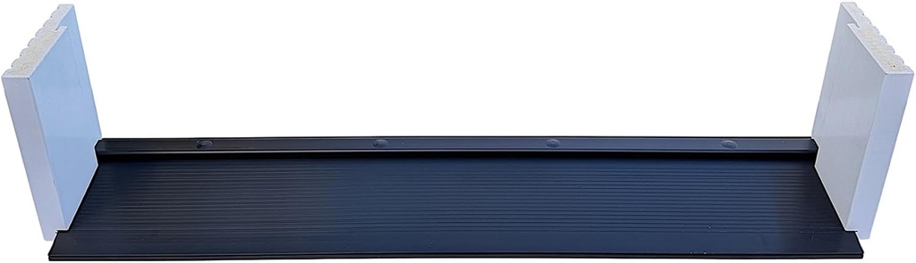 Adjustable Aluminum Door Threshold Composite Door Sill Inswing 7 3/4" Wide 36" Length Door Frame and Threshold Rot Repair Kit, Threshold Plus Door Jambs Waterproof Heavy Duty Black (7 9/16"" by 36")