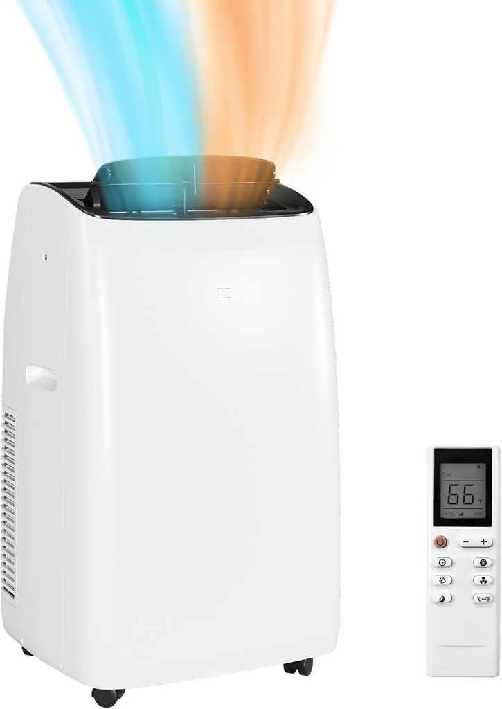 Gaomon 14,000 BTU Portable Air Conditioner with Heat, High Efficiency Inverter, Ultra Quiet, 24H Timer, Auto Swing, 4-in-1 AC Unit for Rooms Up to 800 Sq. Ft, with Remote Control & Window Kit…