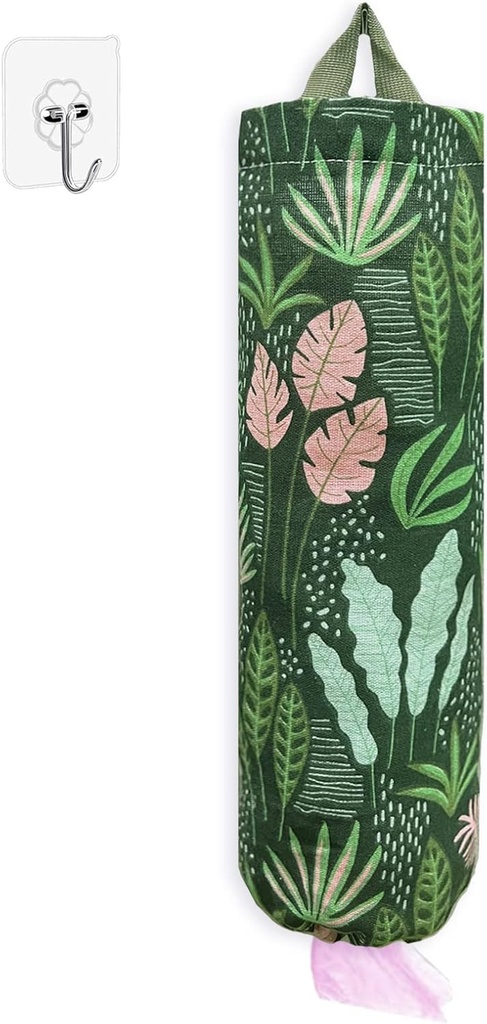 SYIPO Plastic Bag Holder, Reusable Grocery Bag Organizer, Wall Mount, 1 Pack, Seaweed