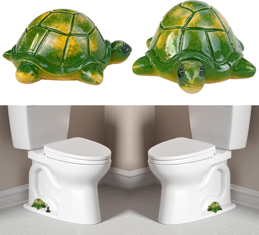 Resin Toilet Bolt Caps: Decorative Toilet Bolt Covers and Functional Bathroom Accessories Set of 2, Swift Installation and Rust Prevention (2pcs Turtle)