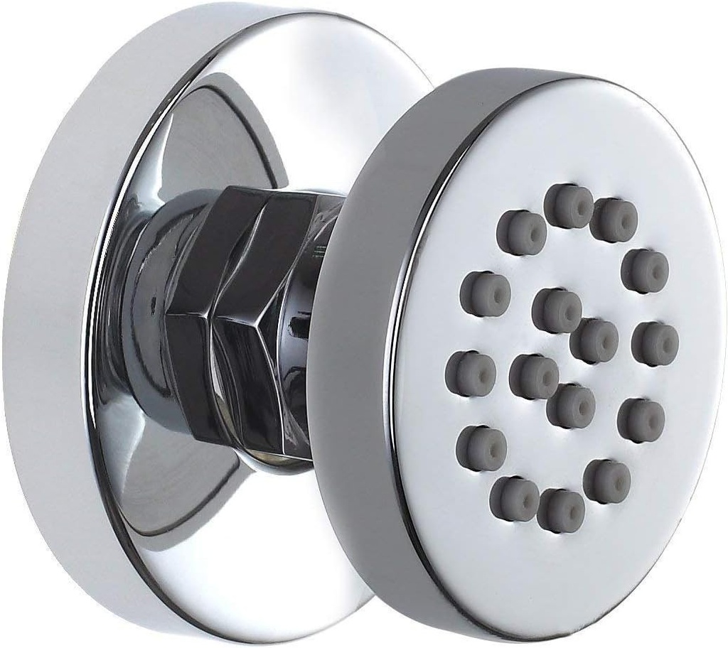 Brass Adjustable Round Massage Spa Body Jet Side Sprayer for Bathroom Shower, Chrome Finish