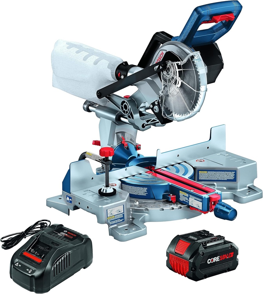 BOSCH GCM18V-07SN14 PROFACTOR™ 18V 7-1/4 In. Single-Bevel Slide Miter Saw Kit with (1) CORE18V 8 Ah High Power Battery