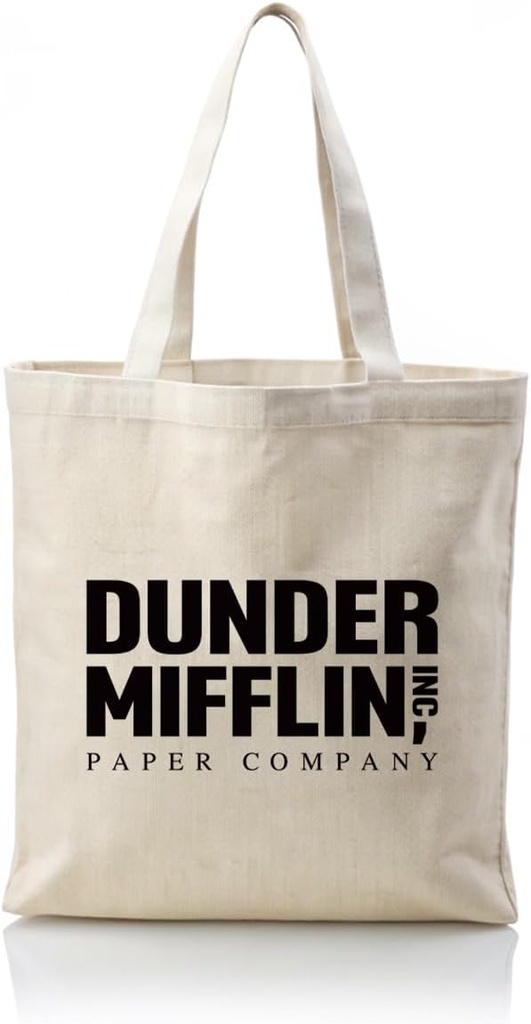 Office Canvas Totes for Women, Reusable Cloth Cotton Tote Bags, Eco-friendly Canvas Totes Bag, Casual Cotton Tote Bag for Vacation, Shopping, Work, Gym & Daily Use, Dunder Mifflin Tote Bag
