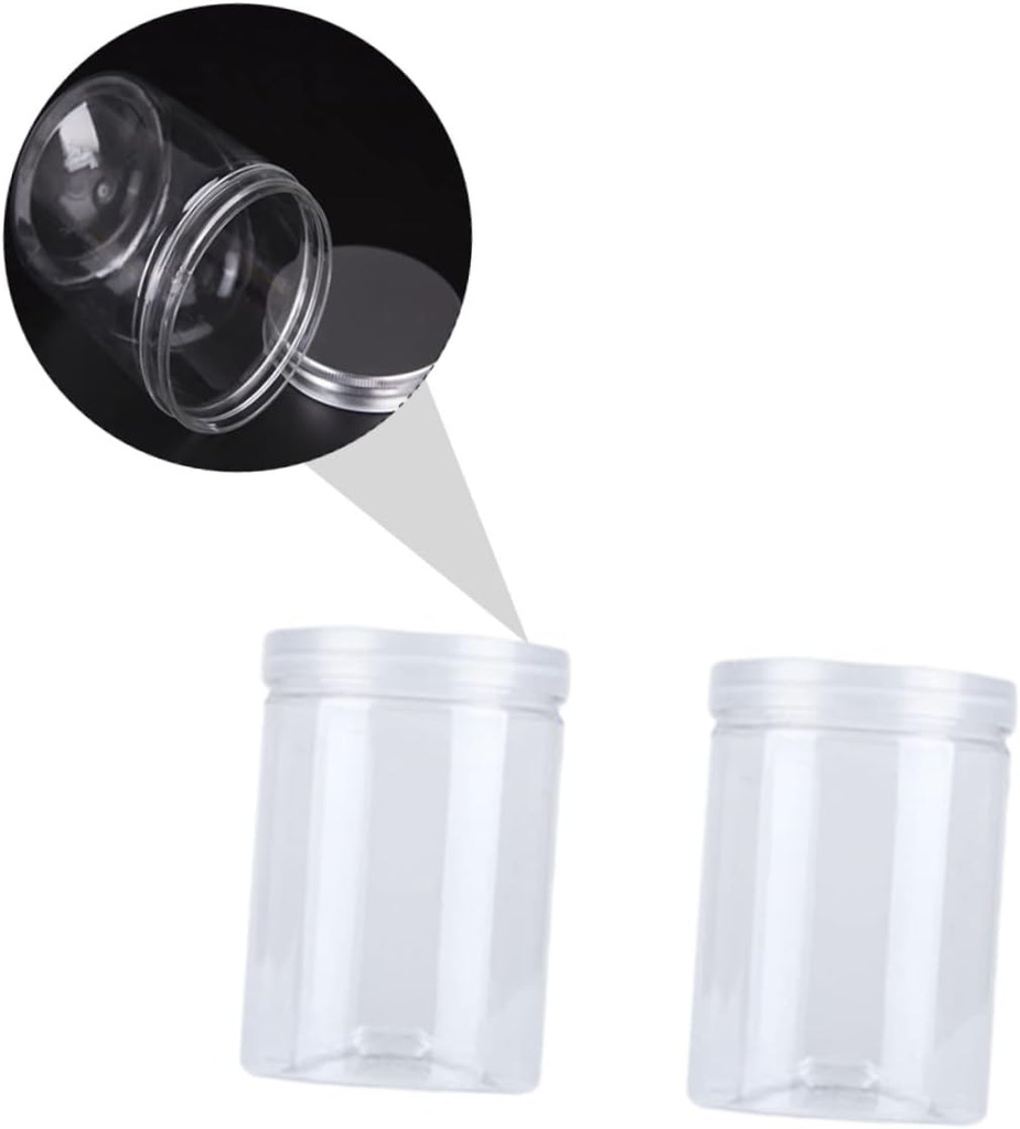 PRETYZOOM 10pcs Transparent Food Sealed Jars for Snacks Cookies and Tea Storage Lightweight Plastic Containers with Airtight Lids Diameter Height