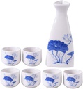 Japanese Style Ceramic Sake Set Hand Painted Sake Cups Set Porcelain Wine Glasses Pottery Winepots A03