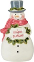 Certified International Snowman Greetings 3-D Festive Cookie Jar – A delightful snowman cookie jar that brings nostalgic charm and seasonal joy to your kitchen