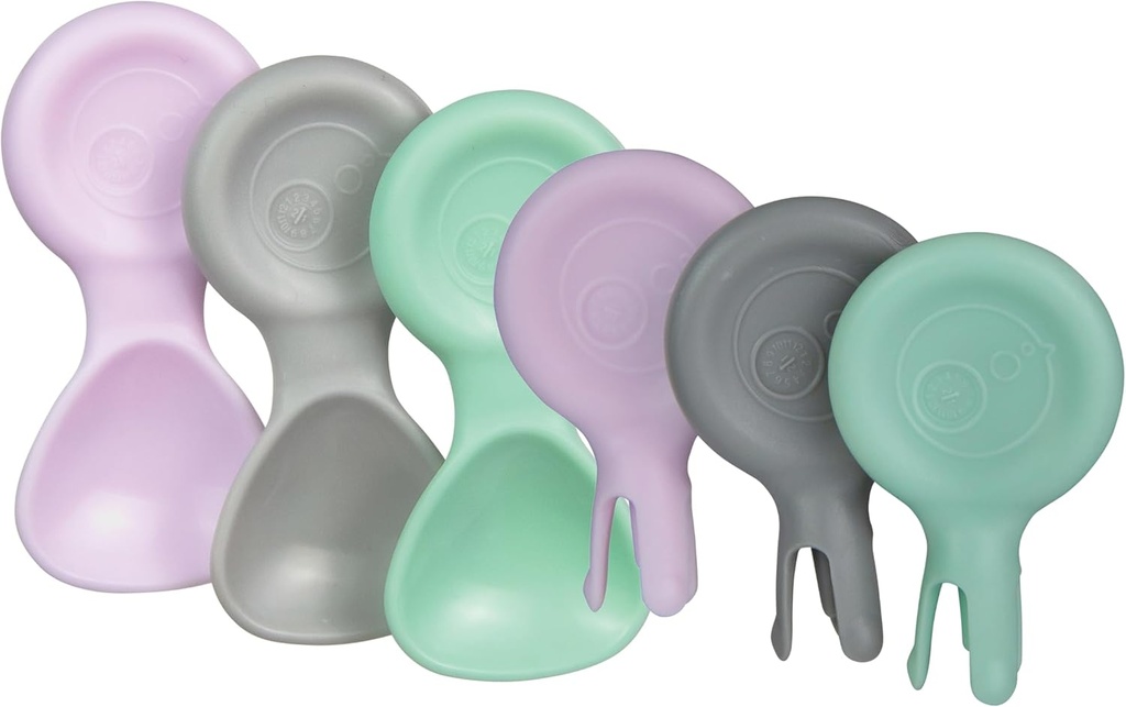 b.box Mini Cutlery Bundle (6-Pack) | Mini Spoons and FLORK™ Cutlery for Kids & Toddlers | Fits Inside Lunch Box and Snack Box | Perfect for School Lunches, On the Go, Travel | Dishwasher Safe