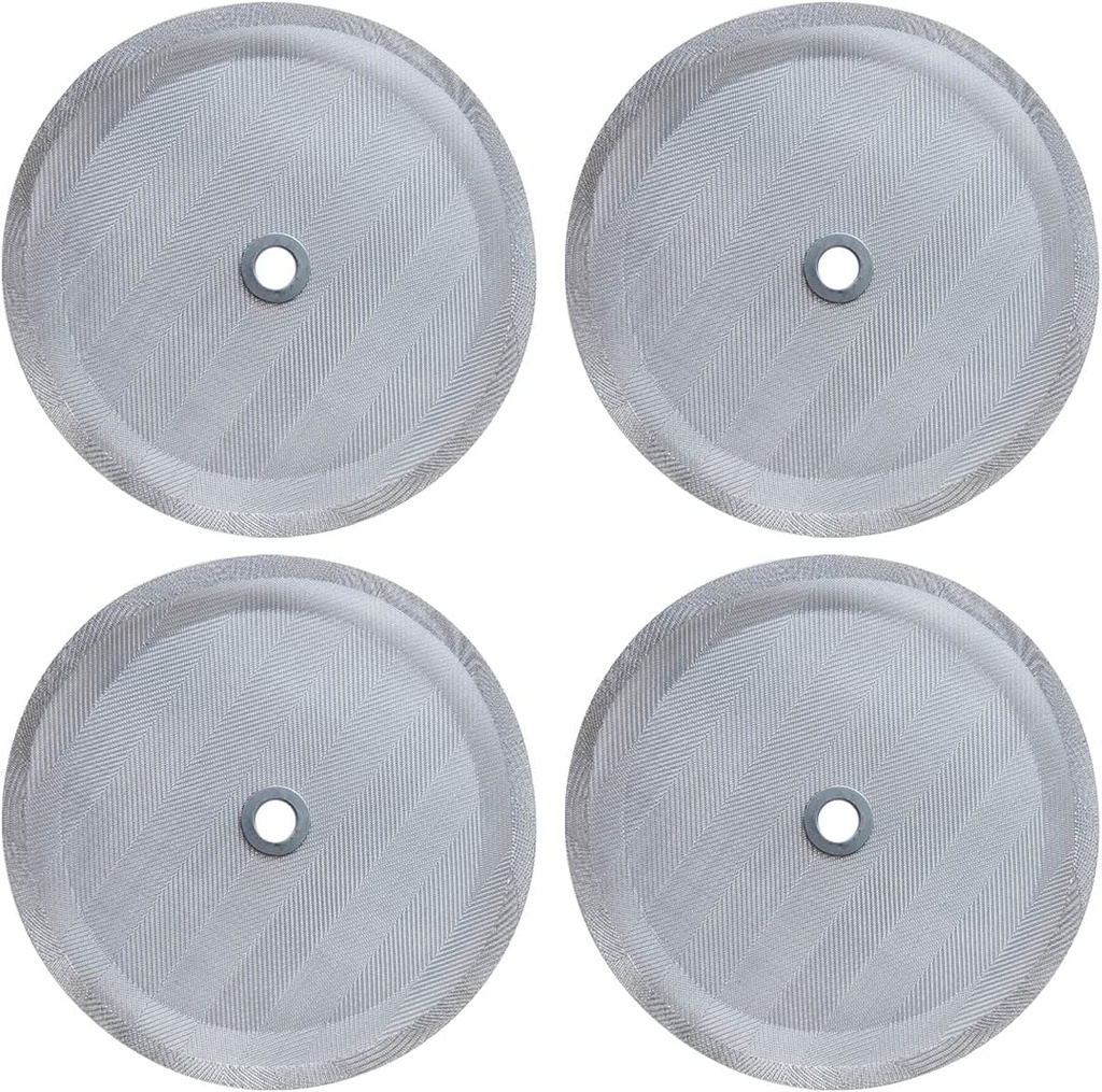 4 Pcs French Press Replacement Filter Screen, 4 Inch Reusable 304 Stainless Steel Mesh Filter for Bodum French Press Coffee Makers