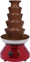 5 Tier Chocolate Fountain, 230W Electric Chocolate Fondue Fountain Machine, 7lbs Capacity & Temperature Range 86-230 °F, Commercial Hot Chocolate Fondue Tower for Chocolate Melted (Red)