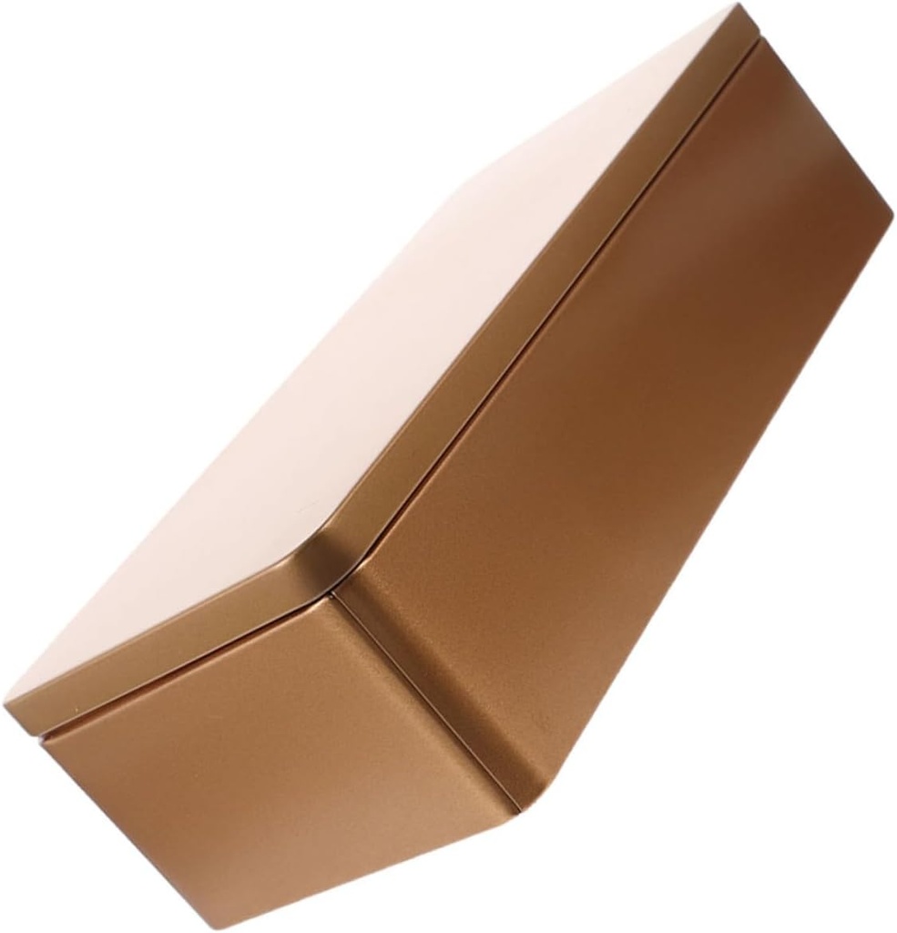 Amosfun Empty Tin Box with Lid Tinplate Storage Container for Treats Tea Airtight Cookie Tins for Weddings Special Occasions Finish