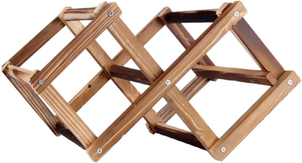 Ciieeo Elegant Wooden Wine Display Rack Stacking Wine Rack for Kitchen Non-Slip Padding