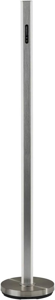 Adesso Wall Washer Floor Lamp – 48.5" Brushed Steel Uplight with Integrated LED, 6 Brightness Levels and Color Settings, Touch Control, Energy Efficient Modern Home Decor