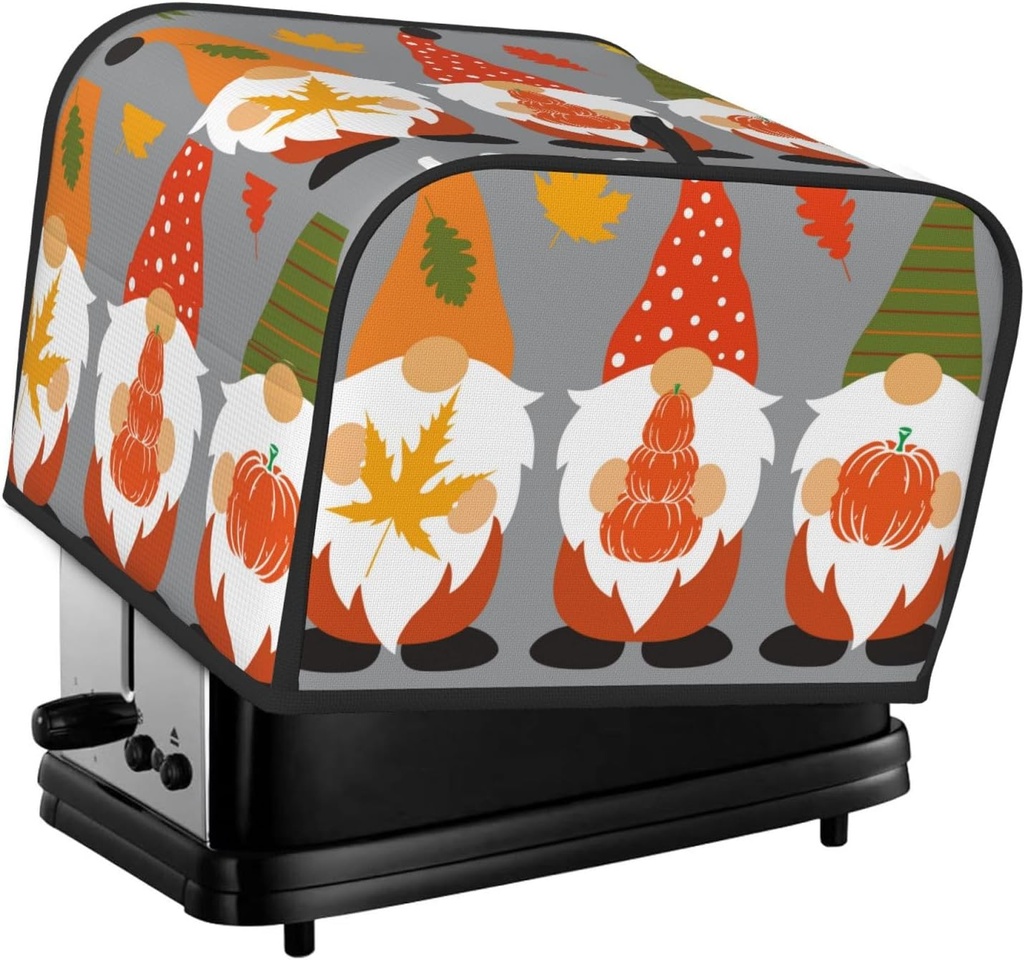 Oven Cover Kitchen Bread Machine Protector,4 Slice Toaster Cover For Home,Fingerprint Coaster Cover,Kitchen Small Appliance,Hello Fall Gnomes