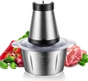 Food Processors, 2l Stainless Steel Two-Speed Two-Speed Meat Grinder, 500w Powerful Motor, The Whole Machine Is Detachable, Easy To Clean-Vegetable, Onion, Garlic, Meat