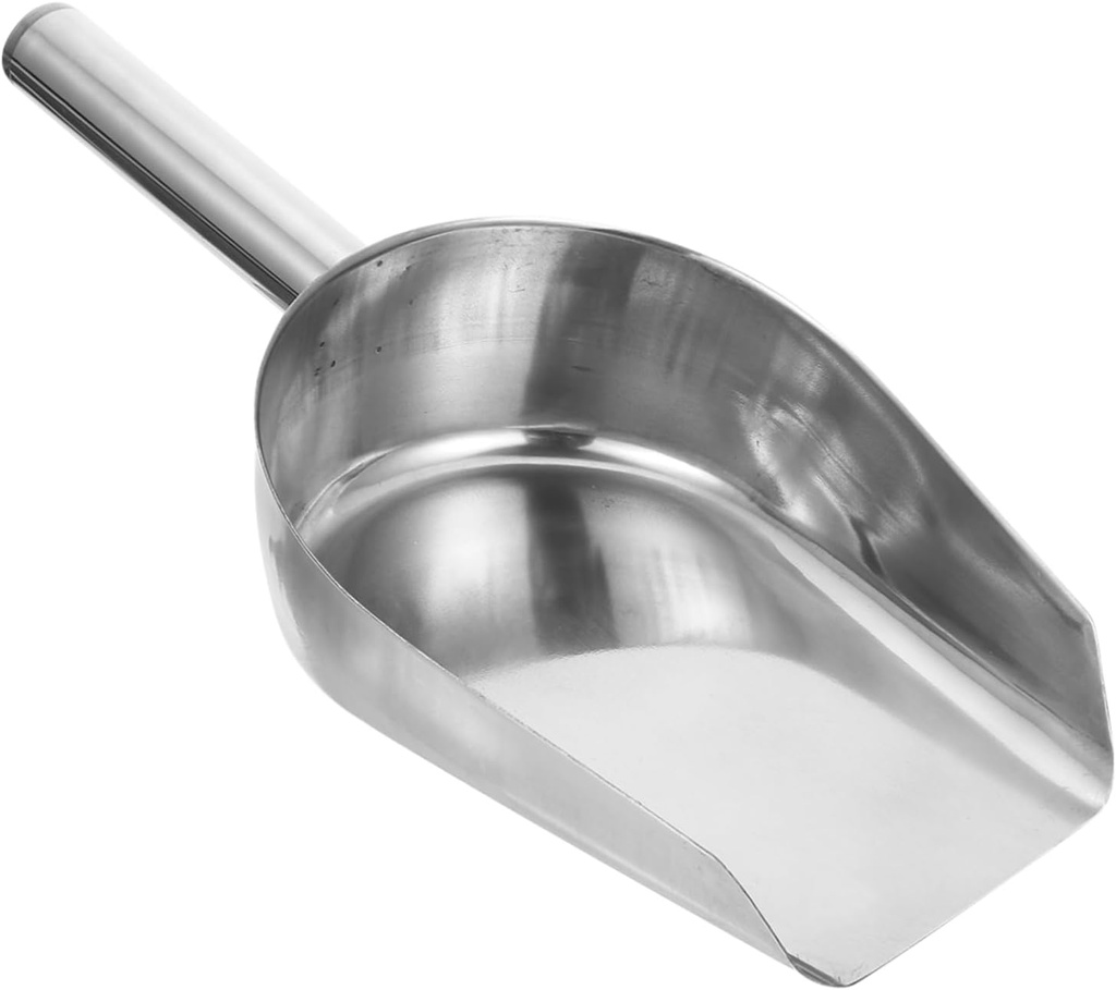 GLEAVI Multifunctional Stainless Steel Shovel for Kitchen and Ice Ergonomic Food Scoop for Flour Ice and Grains Smooth Surface Easy to Clean Utility Tool