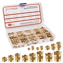 420Pcs Threaded Inserts, Brass Heat Set Insert M2 M2.5 M3 M4 M5 M6 Female Thread Metric Knurled Nuts Assortment Kit,for Plastic and 3D Printing Components