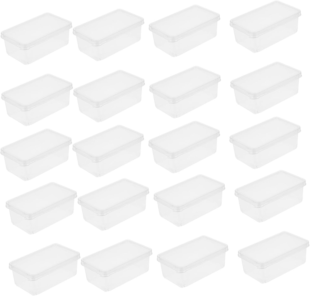 Cabilock 20Pcs Transparent Tiramisu Boxes with Clear Lids Cake Packing Containers for Mousse Cakes Party Favor Boxes for Weddings Birthdays Showers and Holiday Celebrations