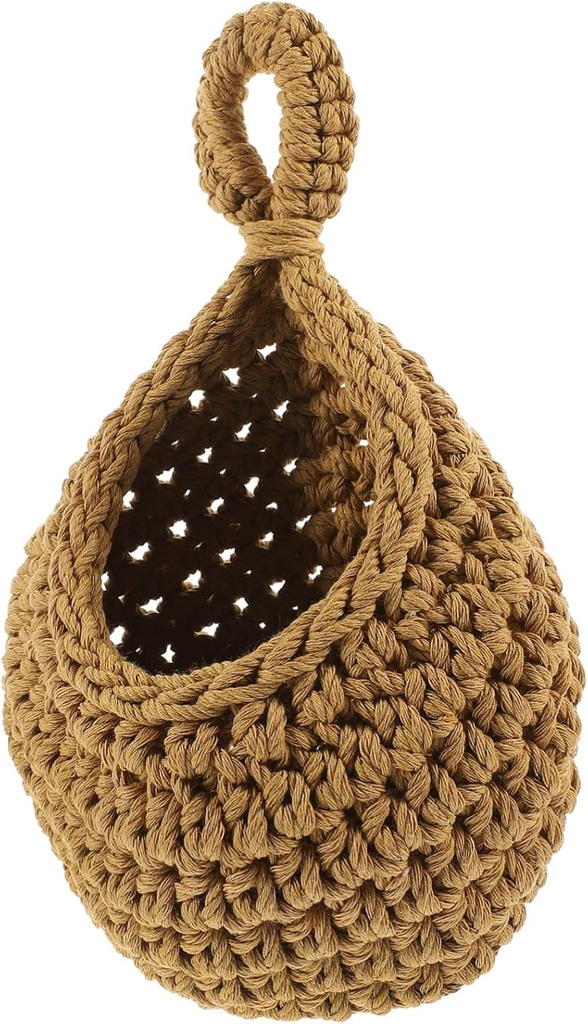 UPKOCH Cotton Rope Wall Hanging Basket for Kitchen Storage Boho Style Organizer for Fruits Vegetables and More Lightweight Design for Easy Decoration Versatile Home Decor