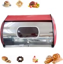 Bread Box for Kitchen Counter,Bread Storage Container for Homemade Breads,Farmhouse Breadbox Organizer for Kitchen Counter Cabinet, Pantry, Cupboard,Cake Tableware, Condiment Bottles (Red)