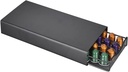 Coffee Pod Storage Drawer Compatible with Nespresso – 40 Capsule Capacity, Black Metal, OriginalLine Compatible – Compact Design for Countertop Organization (17.5 x 37.5 cm)
