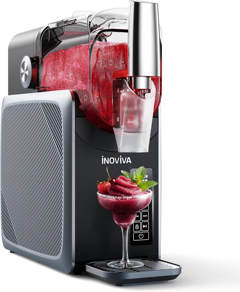Slushie Machine, No Ice Needed, 88 oz INOVIVA Slushy Machine for Home with Self-Cleaning Function, Professional Frozen Drink Maker, 5 Preset Programs, Frozen Margaritas, Frappés, Milkshake, and More