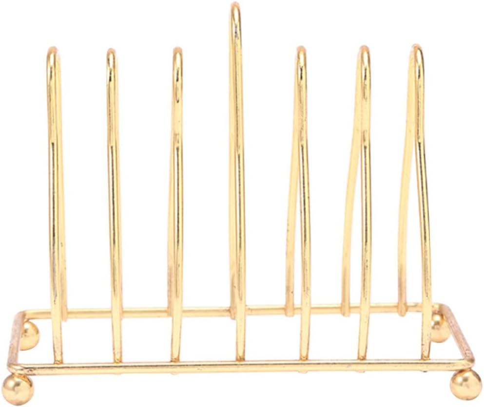 Gatuida Tiered Plate Stand Elegant Golden Dish Rack for Countertop Plate Holder