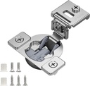 Burks Hinges 30 Pack 1 1/4'' Overlay Soft Close Hinges for Kitchen Cabinets - Stainless Steel, Anti-Rust, Self Closing Concealed Hinges, Installation Instruction and Screws Included