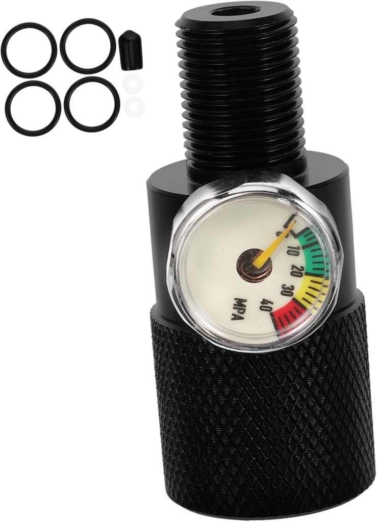 NUOBESTY Quick Adapter Replacement Regulator Converter Valve Night Light Pressure Gauge for Soda Makers Air Filling Tank Canister Adapter