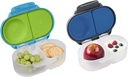 b.box Snack Box 2-Pack - Leak Proof Mini Bento Box for Kids & Toddlers, 2 Compartment Snack Containers, Dishwasher Safe, BPA-Free, PFAS-Free, Ages 4mo+, 1 3/4 Cup Each (Ocean Breeze + Blue Slate)