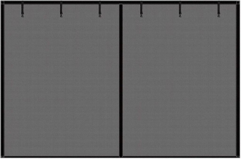 Garage Door Screen Portable Invisible Mosquito Net for Garage Door - Detachable, Washable, Custom Sizes, Durable Insect Screen(Black,10x7FT(314x218cm))