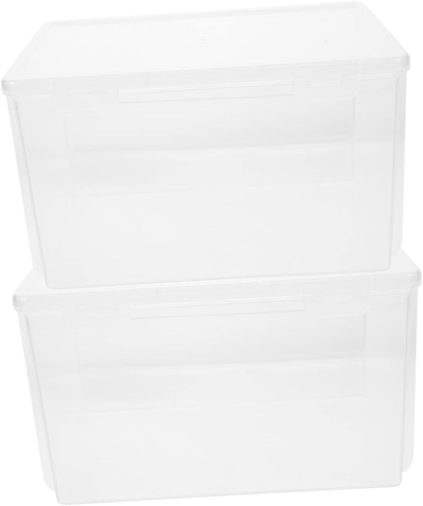 Zerodeko 2pcs Reusable Meal Prep Containers Lids Storage Bins for Kitchen Leakproof Fruit Canister Bread Dispenser Container Fridge Sealing Box