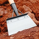 Multifunctional Heavy Duty Steel Garden Shovel - Outdoor Flat Shovel for Weeding, Planting, Lawn Edging and Ice Removal (9.8in)