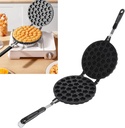 Waffle Baking Mou1d Pan, Specially Designed Petal Shape Tool, Heat Resistant Aluminum Alloy, Waffle Maker Pan for Household Kitchen Press Plate Baking Tool