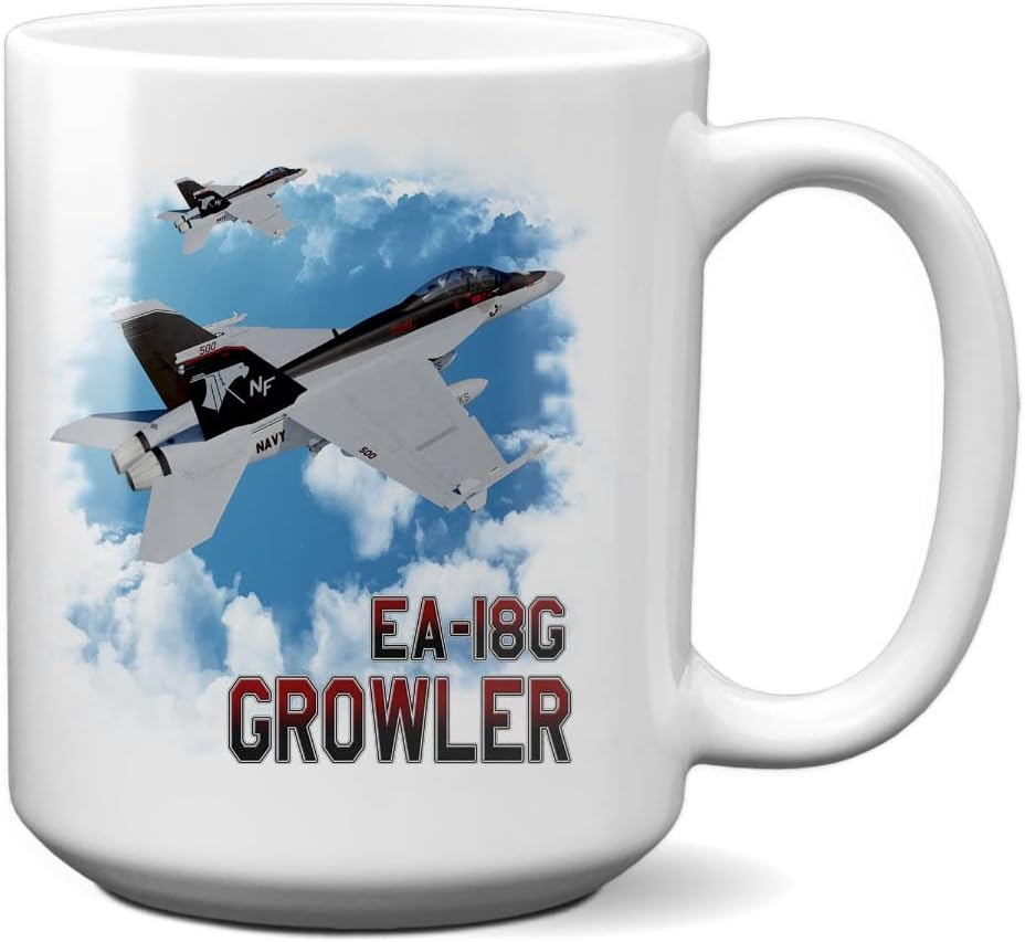 VAQ-141 EA-18G Growler In the Clouds 15oz Mug