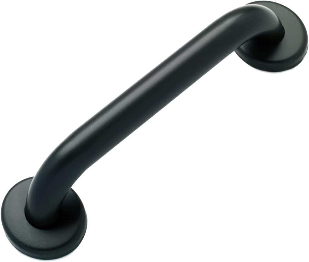 Grab Bar Specialists Safety Grab Bar - 1.5' Dia. ADA Handrail for Shower Bathroom Home / Elderly Handicap Aid / 304 Stainless Steel / Smooth Grip / Matte Black / 18', 18 in. Smooth Grip, (0152-MB-SM)