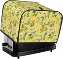 Oven Cover Kitchen Bread Machine Protector,4 Slice Toaster Cover For Home,Fingerprint Coaster Cover,Kitchen Small Appliance,Lemon (2)