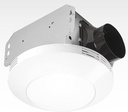 Homewerks 7117-01-WH Bathroom Integrated LED Light Ceiling Mount Exhaust Ventilation 1.1 Sones 80 CFM, Bath Fan White