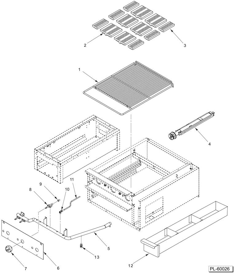 Vulcan47;Wolf 00-411684-000G1 Vulcan47;Wolf BURNER,BROILER ASS (00-411684-000G1)