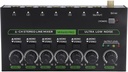 MIX600 6 Channels Mono Stereo Audio Mixer, RGB Stereo DJ Studio Mixer Sound Board, 6.35mm Stereo Jack Low Noise Headphone Amplifier Sound Mixer for Home Mixing Studio (US 100‑240V)