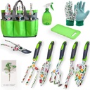 Aluminium Alloy 11-Piece Gardening Tool Set with Non-Slip Soft Rubber Handle, Heavy Duty Gardening Tools for Women, Gardening Enthusiasts, Mother's Day