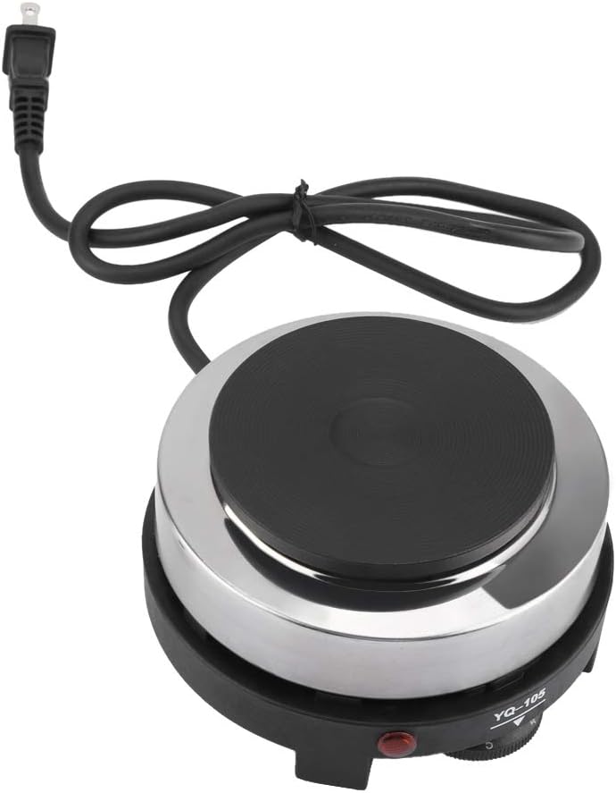 Electric Mini Stove, Portable 500W Small Cooking Plate, Single Hot Plate, Home Heater for Soup Porridge Coffee Hot Pot, US 110V