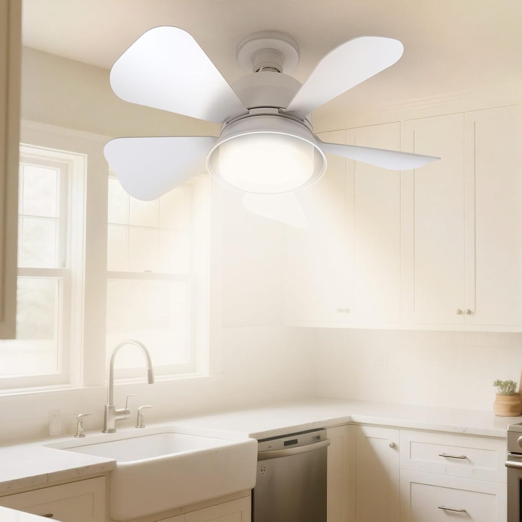Socket Fan Light Breeze Ceiling Fan, Easy Install Socket Fan Light Ceiling Fans with Lights and Remote for Bathroom Kitchen Bedroom Living Room