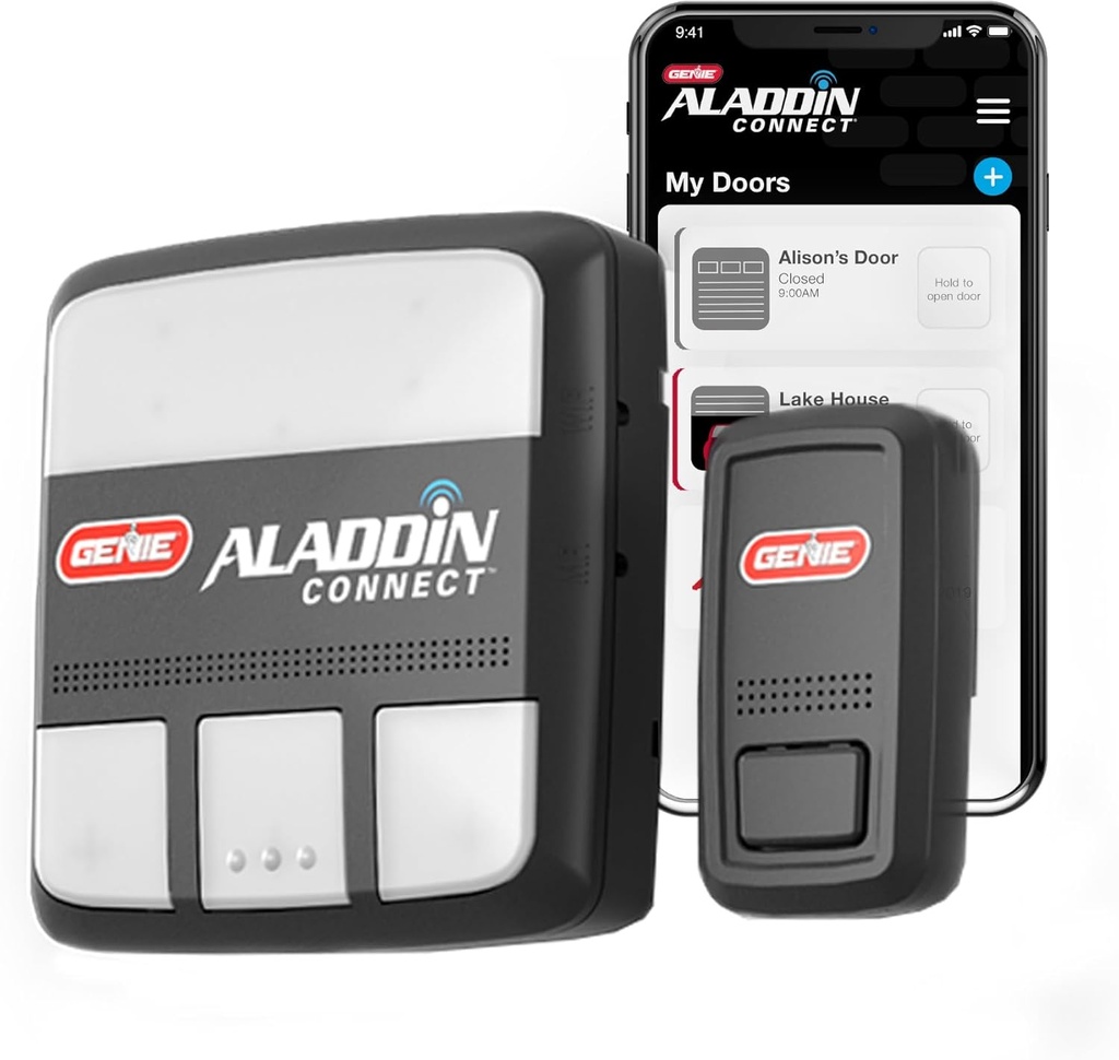 Genie Aladdin Connect Smartphone Garage Door Opener – Monitor, Open & Close Your Garage Door from Anywhere Using Your iPhone or Android Device