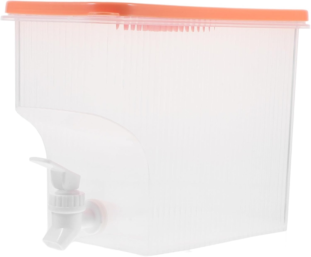 Refrigerator Beverage Dispenser with Spigot Summer Fruit Tea Drink Container Cold Drink Pitcher for Parties Ice Tea Jug with Lid 2.5L Capacity