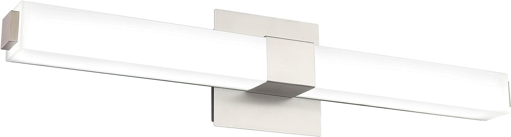 ZUZITO LED Bathroom Vanity Light - 24 inch Brushed Nickel Vanity Lights - Modern Bathroom Light Fixtures Over Mirror 6000K Cool White