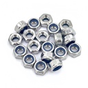 20Pcs M10 x 1.25mm Nylon Insert Hex Lock Nuts, 304 Stainless Steel Locknuts,Silver Tone (M10x1.25)
