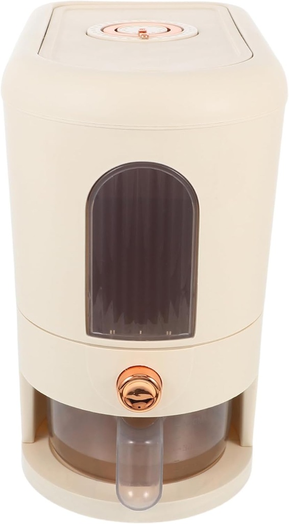 Airtight Food Storage Containers Rice Flour Dispenser Bucket Visual Measurement Grain Storage