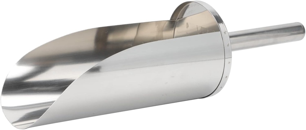Stainless Steel Ice Scoop with Thickened Design for Ice Cubes Flour and Rice Multi-Functional Kitchen Tool for Home Bar and Party Use