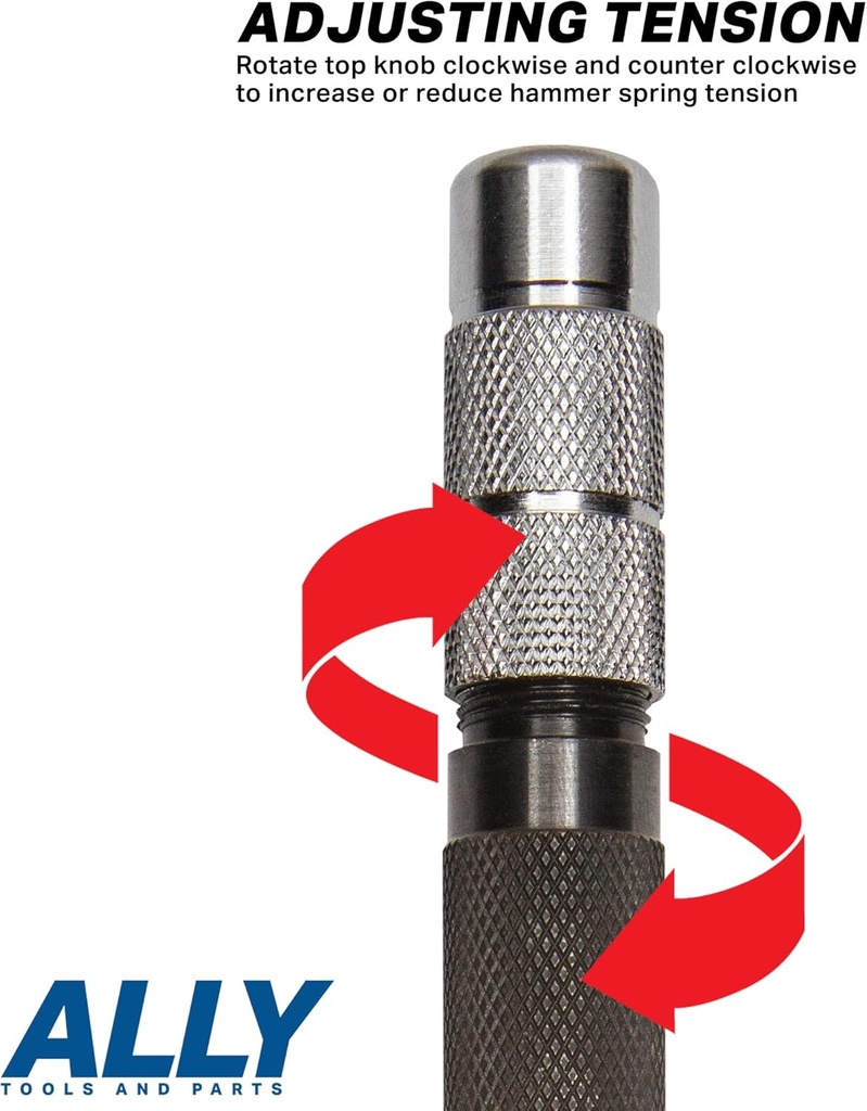 ALLY Tools Super Strong 3 PC SET of 6 Inch Heavy Duty Automatic Center Punch, Perfect Automatic Center Punch for Metal, Wood, Plastic, Glass, and Marble – Features Spring Loaded Center Punch Design